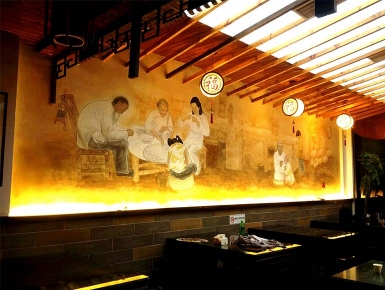 笑來喜清揚(yáng)路店面墻體彩繪