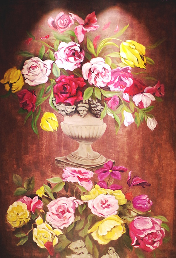 客廳頂面無(wú)錫墻體彩繪